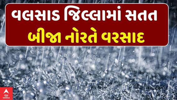 Valsad Rain: વલસાડ જિલ્લામાં સતત બીજા નોરતે વરસાદ