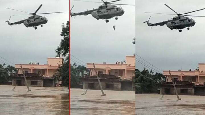 दरम्यान, माढा तालुक्यातील सीना नदीने करमाळा तालुक्यातील संगोबा येथील आदिनाथ महाराजांच्या मंदिराला पाण्याचा विळखा घातल्याने अनेक ग्रामस्थ इथं पाण्यात अडकली आहेत.