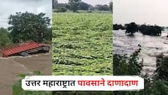 पिके जमीनदोस्त, घरांची पडझड, अनेक भागात शिरलं पुराचं पाणी; उत्तर महाराष्ट्रात पावसाने दाणादाण