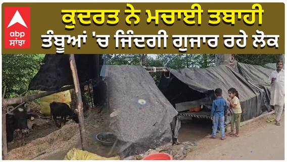 Sultanpur Lodhi| Punjab FLoods| ਕੁਦਰਤ ਨੇ ਮਚਾਈ ਤਬਾਹੀ, ਤੰਬੂਆਂ 'ਚ ਜਿੰਦਗੀ ਗੁਜਾਰ ਰਹੇ ਲੋਕ| abp sanjha