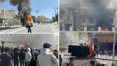 पूर्ण राज्याच्या मागणीसाठी लडाखमध्ये हिंसक निदर्शने; विद्यार्थ्यांनी भाजप कार्यालय पेटवलं, पोलिसांवर दगडफेक, सीआरपीएफ वाहन जाळलं