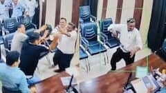 WATCH: UP School Headmaster Assaults Education Officer With Belt