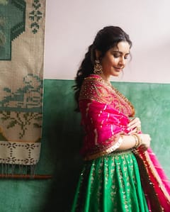 Raashii Khanna’s Traditional Look In Hot Pink & Green Lehenga Breaks The Internet, PICS