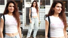 लूज डेनिम और क्रॉप टॉप में नजर आईं 'दंगल गर्ल', तस्वीरें देख आप भी कहेंगे नेचुरल ब्यूटी