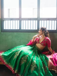 करवा चौथ 2025 के लिए परफेक्ट रहेगा राशि खन्ना का ये ग्रीन-पिंक लहंगा लुक, लगेंगी बला की खूबसूरत