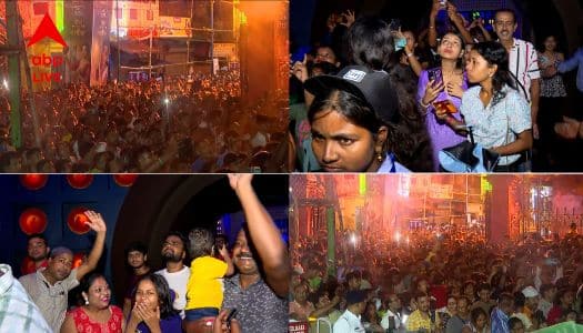 Durga Puja 2025: ঠাকুর দেখতে রেনকোট পরে রাস্তায় নামল মানুষ, কোথাও বন্ধ হল মণ্ডপ! বৃষ্টিতে কলকাতার ছবিটা ঠিক কেমন? Rain fell in Kolkata in the evening still people continued to do pandal hopping District News Update Durga Puja 2025: ঠাকুর দেখতে রেনকোট পরে রাস্তায় নামল মানুষ, কোথাও বন্ধ হল মণ্ডপ! বৃষ্টিতে কলকাতার ছবিটা ঠিক কেমন?