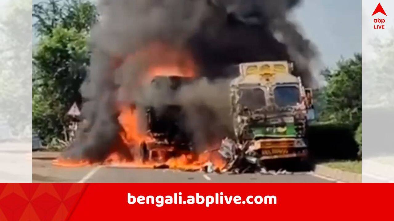 Murshidabad News: পুজোর মাঝে অঘটন, চতুর্থীতে সাগরদিঘিতে ২ ট্রাকের মুখোমুখি সংঘর্ষে আগুন, অগ্নিদগ্ধ হয়ে মৃত ১ !