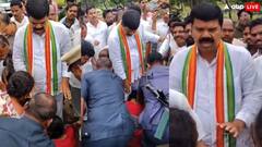 तेलंगाना: वन विभाग ने उजाड़ी किसान की फसल, न्याय की गुहार लगाते हुए MLA के पैरों में गिरा परिवार