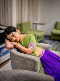 Ananya Nagalla Bathukamma Celebrations: అమెరికాలో అనన్య నాగళ్ళ బతుకమ్మ సంబరాలు... హాఫ్ శారీ ఫోటోలు చూశారా?