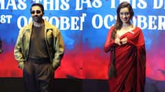 Thamma Trailer Event: डैशिंग लुक में पहुंचे आयुष्मान खुराना, तो सुर्ख लाल साड़ी में ‘स्त्री’ का दिखा हसीन अवतार, देखें तस्वीरें