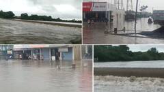 दुष्काळ पाचवीला पुजलेल्या साताऱ्यातील माण तालुक्यात माणगंगा नदीला पूर! म्हसवडला सुद्धा मुसळधार पावसाचा तडाखा