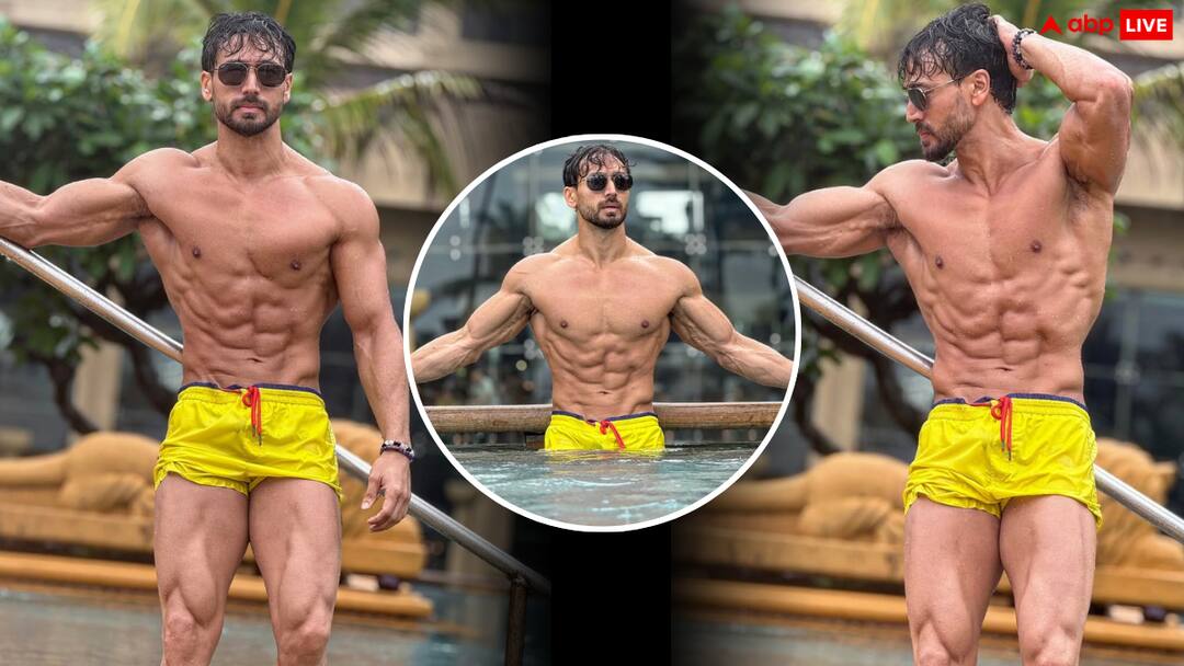 सिक्स-पैक ऐब्स ऐसे जैसे सीमेंट से बनाए गए हों! देखें टाइगर श्रॉफ के परफेक्ट फिजिक की तस्वीरें