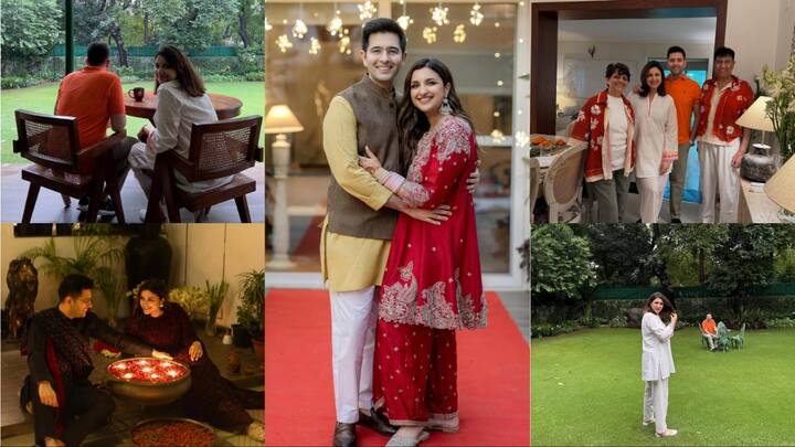 Parineeti Chopra Delhi House: इस रिपोर्ट में हम आपको परिणीति चोपड़ा के दिल्ली वाले ससुराल को टूर देने जा रहे हैं. जो अंदर से महलों सा खूबसूरत है. नीचे देखिए तस्वीरें....