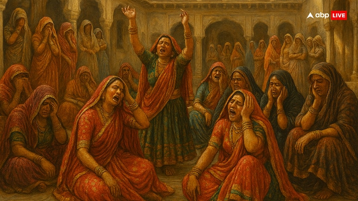 कुछ समय पहले तक राजस्थान की ऊंची जाति की महिलाओं को सार्वजनिक रूप से शोक मनाने और अपना चेहरा दिखाने की अनुमति नहीं होती थी. इसलिए उनकी जगह शोक व्यक्त करने के लिए रुदाली नामक पेशेवर महिलाओं को बुलाया जाता था. यह महिलाएं उनकी जगह रोती और दुख व्यक्त करती थी.