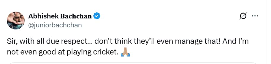 अभिषेक बच्चन ने पाकिस्तानी क्रिकेट टीम को किया ट्रोल, फैंस की छूटी हंसी