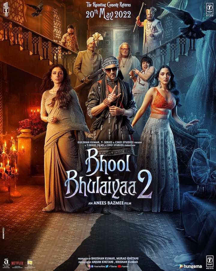 Bhool Bhulaiya 2, released in the year 2022, is a horror comedy film, in which the best combination of fear and laughter is seen. In this film, Karthik Aryan and Kiara Advani have played the lead roles. The story is associated with an old palace and its ghost, in which comic situations and scary moments have three to the audience. Karthik and Kiara's on-screen chemistry makes the film more entertaining. The film is available on Netflix and is a perfect choice for horror-comedy enthusiasts.