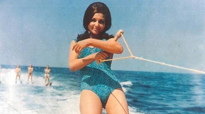 Apart from this, she was also covered by wearing swimsuits in the film 'Ain Evening in Paris'.