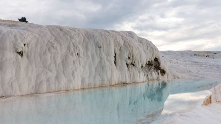 Gradually these layers become thick and make shapes like stairs. This natural process has been going on for millions of years and today the unique view of Pamukkale is in front of the world.