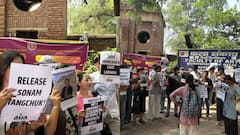 DU में गूंजे लद्दाख के समर्थन में नारे, प्रदर्शनकारी छात्रों ने की सोनम वांगचुक की रिहाई की मांग