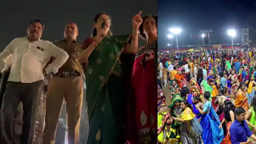 BJP MP Medha Kulkarni halted dandiya event after complaints of loud music in Pune Maharashtra पुणे में बीजेपी सांसद ने रुकवाया डांडिया कार्यक्रम, बोलीं- 'इस तरह के आयोजन...'