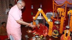 उपराष्ट्रपति सी पी राधाकृष्णन ने मुजफ्फरपुर में चामुंडा माता के किए दर्शन, मंदिर में पूजा-अर्चना भी की