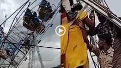 Video: मेले में टूटकर गिरा झूला, फंसे दिखे लोग, पुलिसवालों ने बचाई जान, एमपी का वीडियो वायरल