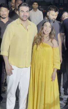 Shura Khan Baby Shower: येलो ड्रेस में ट्विनिंग कर अरबाज-शूरा ने दिए पोज, सलमान समेत पूरी फैमिली का दिखा स्वैग, देखें तस्वीरें