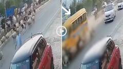 Video: सड़क पर चल रहा था भेड़ों का झुंड, तेज रफ्तार बस ने बना दिया कीमा, हादसे का वीडियो वायरल