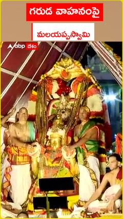 గరుడ వాహనంపై మలయప్పస్వామి