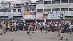 अहिल्यानगर: पैगंबर मुहम्मद का नाम जमीन पर लिखने का आरोप, भारी विरोध के बीच पुलिस का लाठीचार्ज