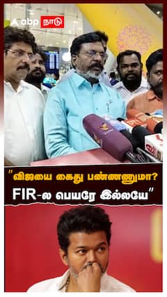Thirumavalavan on Vijay : ”விஜயை கைது பண்ணணுமா? FIR-ல பெயரே இல்லயே” திருமா பரபர PRESSMEET