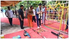 హైడ్రా వాహనాలకు ఆయుధపూజలు చేసిన సీపి రంగనాథ్-ఉద్యోగులకు వస్త్రాల పంపిణీ