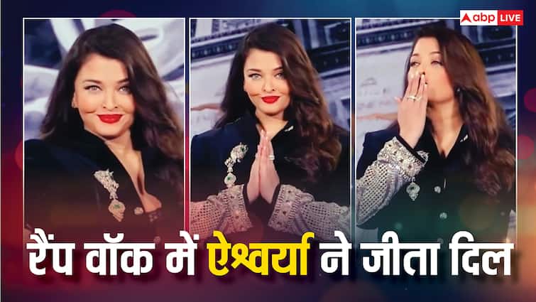 बॉस लेडी लुक में रैंप पर उतरीं ऐश्वर्या राय, पहले दी फ्लाइंग किस...फिर नमस्ते कर जीता फैंस का दिल, वीडियो वायरल