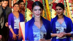 दुर्गा पूजा में पहुंची प्रियंका चोपड़ा का दिखा एथनिक अवतार, मांग में सिंदूर किया फ्लॉन्ट