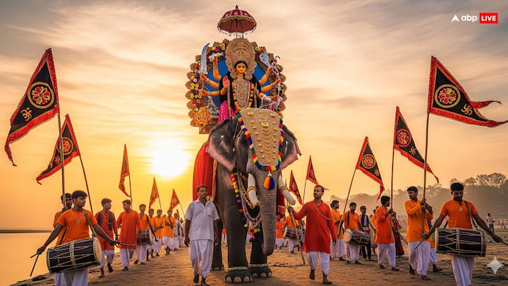 नवरात्रि पर मां का आगमन तो हाथी पर सवार होकर हुआ था. मगर अब भक्तों के मन में सवाल है कि मां किस सवारी पर प्रस्थान होकर जाएंगी. धार्मिक परंपरा के अनुसार हर साल मां के आगमन और प्रस्थान का वाहन अलग होता है.