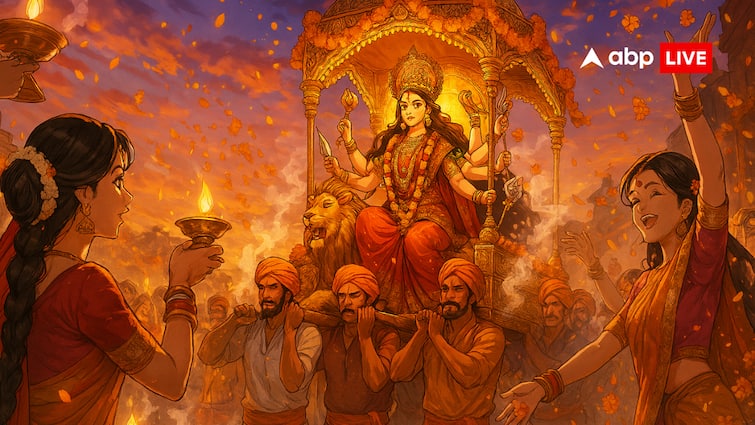 नवरात्रि विसर्जन के दौरान माता रानी की सवारी क्या रहने वाली है? जानिए इसके बारे में