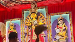 Durga Puja 2025 : মধুবনী চিত্রকলায় সেজেছেন মা দুর্গা, শিল্পীর নিপুণ হাতের ছোঁয়া উত্তরপাড়ার এই মণ্ডপের সর্বত্র