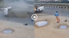 Video: ऐसा एक्सीडेंट फिल्मों में भी नहीं होता! डिवाइडर से टकराई कार, उड़े परखच्चे, तमिलनाडु का वीडियो वायरल