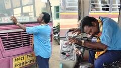 மனம் நெகிழ்ந்த சம்பவம்! பேருந்தை முத்தமிட்டு கண்ணீர் விட்ட ஓட்டுநர்: நெகிழ்ச்சியான பணி நிறைவு விழா!