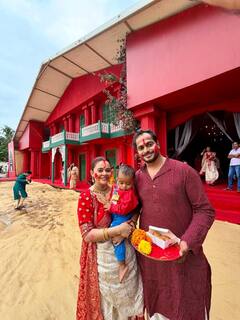 विजयदशमी पर देवोलीना भट्टाचार्जी का बंगाली लुक, मुस्लिम पति संग मनाया सिंदूर खेला