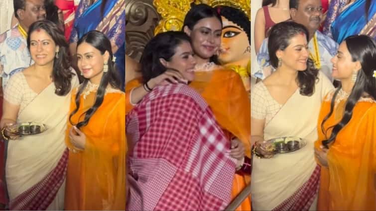 Durga Puja: सिंदूर खेला के लिए न्यासा देवगन संग पहुंचीं काजोल, ट्रेडिशनल अवतार में दिखीं मां-बेटी की जोड़ी