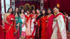 Noida’s Gulshan Ikebana Marks Joyous End To Durga Utsav 2025 With Sindoor Khela And Idol Immersion