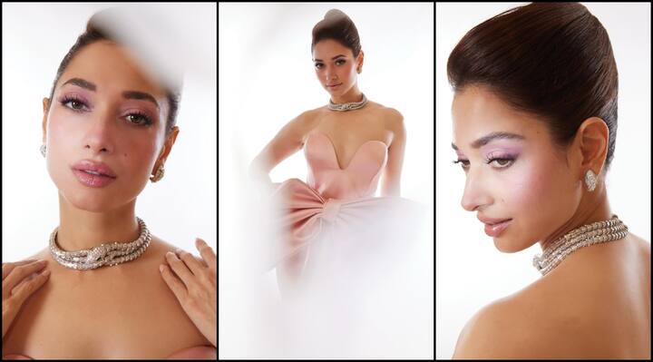 Tamannah Bhatia At Bvlgari Event: तमन्ना भाटिया ने बुल्गारी इवेंट की फोटोज शेयर की हैं. पिंक बो ड्रेस में हसीना सच में बहुत प्यारी लगी. सोशल मीडिया पर इन वायरल तस्वीरों की झलक आप भी यहां देखें.