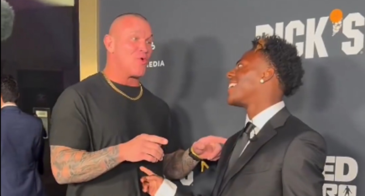 Watch - iShowSpeed Hilariously Attempts To RKO Randy Orton