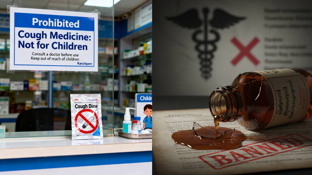 குழந்தைகள் உயிரிழப்பு: இருமல் மருந்து குடித்ததால் ஏற்பட்ட சோகம்! தமிழகத்தில் தடை Cough medicine linked to child deaths banned in Madhya Pradesh and Rajasthan tnn குழந்தைகள் உயிரிழப்பு: இருமல் மருந்து குடித்ததால் ஏற்பட்ட சோகம்! தமிழகத்தில் தடை