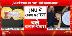 JNU Clash: ABVP and Left Supporters Clash Over Ravan Dahan, Stones and Slippers Thrown