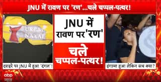 JNU Clash: ABVP and Left Supporters Clash Over Ravan Dahan, Stones and Slippers Thrown