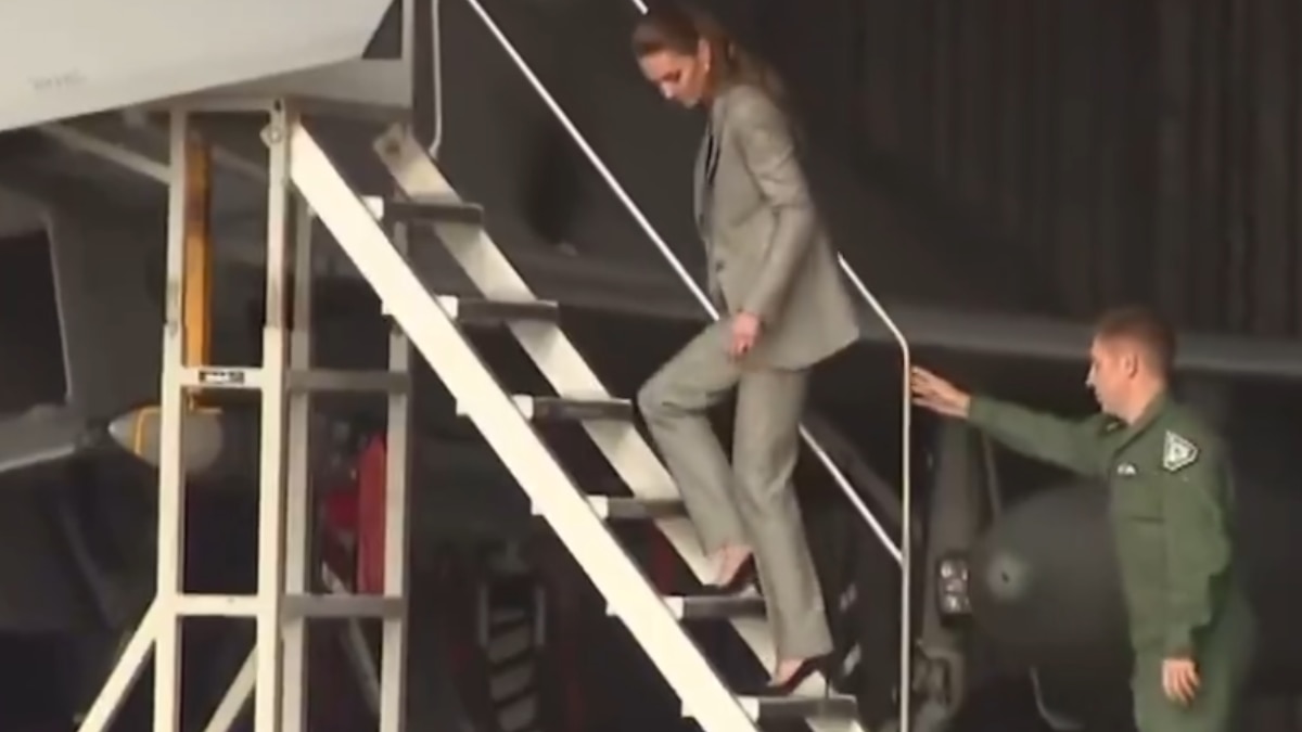 WATCH: Kate Middleton Stuns Fans Walking Backwards In Heels At RAF Coningsby