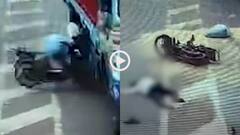 Video: ये तो सुसाइड है! ट्रक से टकराया बाइकर, कुचला गया, रौंगटे खड़े कर देगा CCTV वीडियो