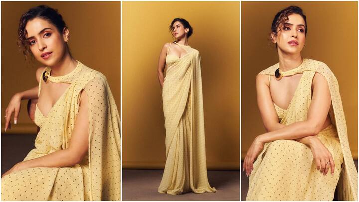 Sanya Malhotra Elegant Look: सान्या मल्होत्रा 'सनी संस्कारी की तुलसी कुमारी' से बॉक्स ऑफिस पर धमाल मचा रही हैं. इसी बीच उनकी कुछ तस्वीरों ने सोशल मीडिया पर बवाल मचा रखा है.